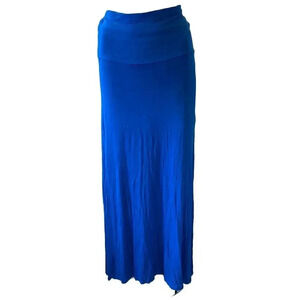 Lularoe Blue Maxi Skirt Stretchy Flare Comfort Summer Beach Wear Women’s XS